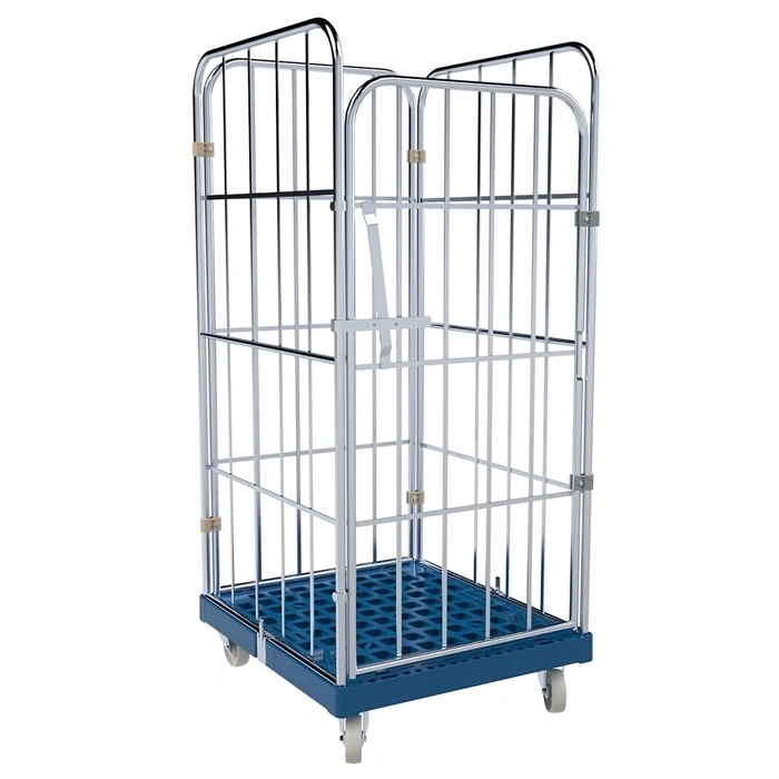 Transportbur, lys blå bund, 724x815x1650 mm