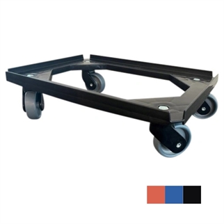 Møbelhund 600x400 mm, m. gummihjul, rustfri